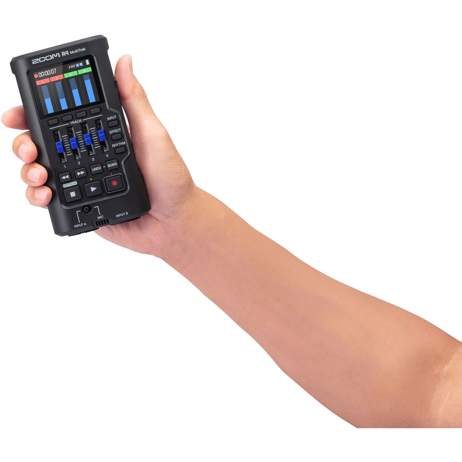 Zoom R4 MultiTrak 32-Bit Float 4-Track Recorder with Stereo Bounce, Built-In Mic, Effects & USB Audio Interface (Bundle)