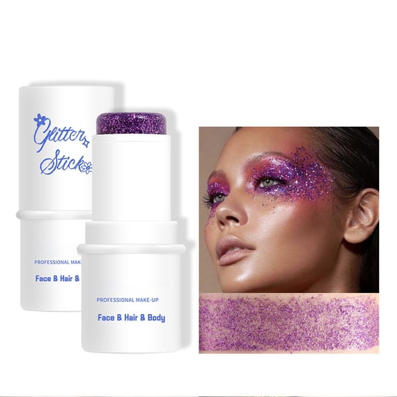 Glitter Sequins Stick For Eyes, Stage Makeup & Body - Shade 08# - 1 Stick, 8 Colors Roll On Powder Eyeshadow Glitter Eyeshadow Stick Eye Shadow Powder Makeup Pearl Sequins For Eyes Makeup Organizers