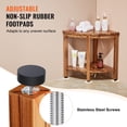 thumbnail image 5 of Solid Teak Wood Shower Seat, Corner Design, 18.5" Tall, 15.5" Wide, Heavy-Duty 500LB - Bathroom & Outdoor Shower Stool, 5 of 10