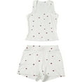 thumbnail image 6 of MAIHAN Womens Casual Shorts Set 2 Piece Outfits Sleeveless V Neck Tank Top Loose Ribbed Casual Shorts Set Casual Summer Oversized Tracksuit Comfortable Playwear Daily Wear, 6 of 8