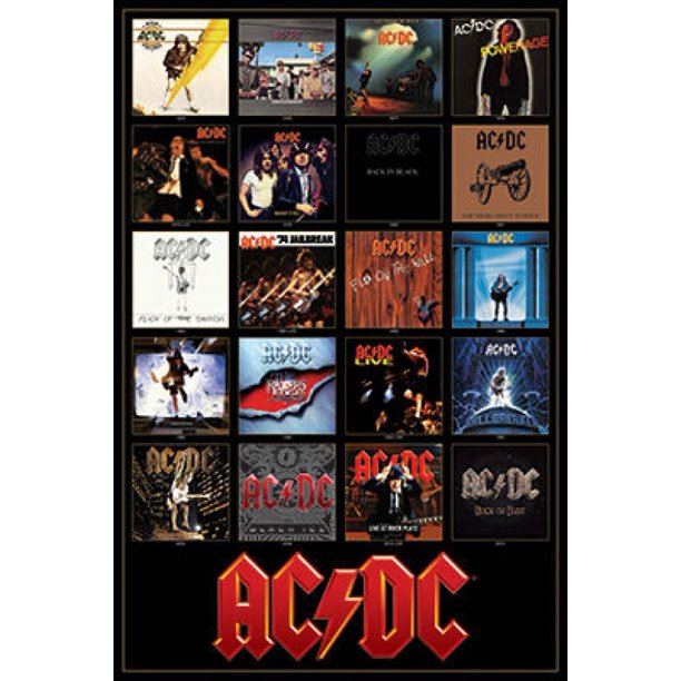 Acdc Discography Poster Poster Print Walmart Com Walmart Com