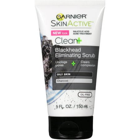 Garnier SkinActive Clean+ Blackhead Eliminating Scrub for Oily Skin 5 fl. oz. (Best Exfoliating Scrub For Men)