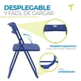 thumbnail image 4 of Silla Plegable Acero Tubular Calibre 18 VIVIANA Plástico Resistente C/ Patas Antiderrapante Multifuncional Onof, 4 of 6
