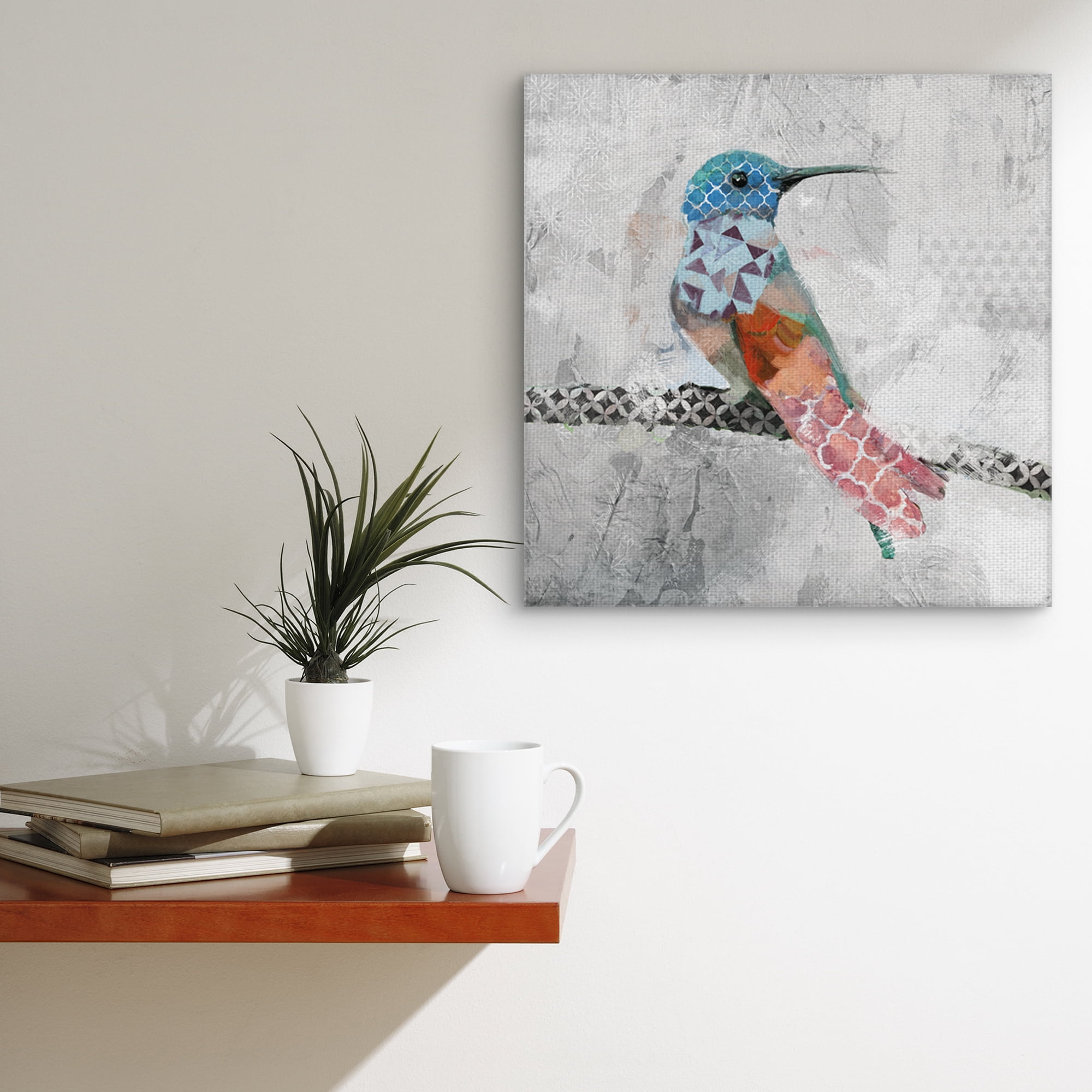 Masterpiece Art Gallery Flight Patterns Colorful Bird II by Studio Arts Canvas Art Print 16" x 16"