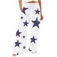 thumbnail image 2 of JXMVOJ Womens Casual Elastic Waist Drawstring Pants Straight Trousers Women Casual Comfortable Printing Pockets Elastic Waist Straight Loose Pants with Pocket, 2 of 5