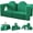 Green, variant on ICEEIF 10-Piece Kids Play Couch, 10-in-1 Modular Kids Sofa for Playing, Creative Building, Sleeping, Playroom, Bedroom, Glowing Unicorn Pink
