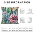 thumbnail image 6 of Nawypu  Couch Pillow Cover Set of 2 Cactus, Tropical Cactus Floral Rose Decorative Throw Pillowcase Cushion Cover Throw Pillows Covers for Sofa Bedroom Car Living Room, Green Pink White, 6 of 6