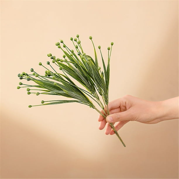 Fiudx Ofertas del día Planta de hojas artificiales Planta floral Rama de árbol Verde Decoración de boda para el hogar