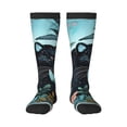 thumbnail image 1 of Balery Black Panther Floral Illustration Calcetines novedosos Calcetines deportivos Calcetines hasta la rodilla Calcetines de algodón Calcetines originales y geniales, 1 of 6