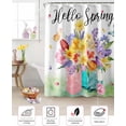 thumbnail image 6 of Easter Shower Curtain Tulip Flowers Vase Shower Curtains for Bathroom Decor Spring Lavender Plants Butterfly Bath Curtains Sets for Spring Easter Bathroom Decor Fabric Waterproof Extra Long 72" X 84", 6 of 6