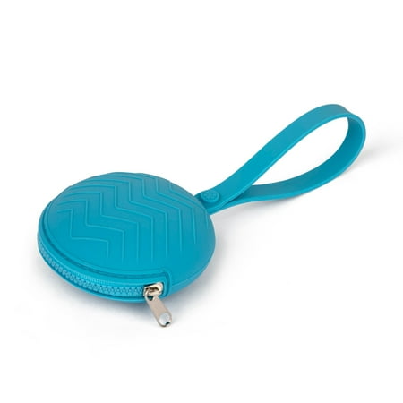 Ecovona - Silicone Baby Pacifier Holder Case | Dishwasher Safe with Durable Button Closure Diaper Bag Strap | Soft Pocket Cover for Pacifiers & Binky | Keep Pacifiers Clean and Always in Reach BLUE