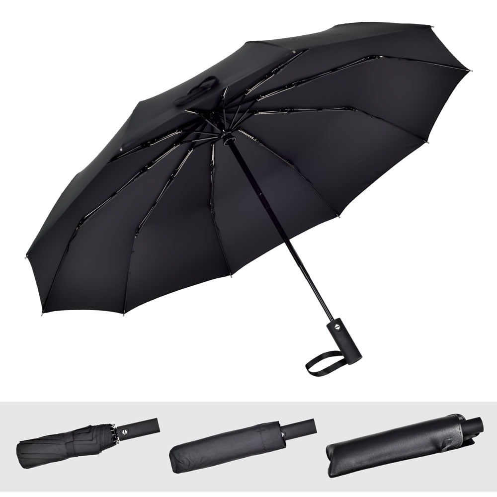American Flag Compact Travel Umbrella Windproof Reinforced Canopy 8 Ribs Umbrella Auto Open And Close Button Personalized