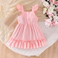 thumbnail image 5 of Girl's Dresses Flutter Sleeve Ruffle Casual Flowy Swing Dress Girls 18-24 Months, 5 of 9