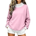 thumbnail image 4 of Maplenight Women's Mock Neck Sweatshirt Color Block Long Sleeve Casual Pullover Loose Sweatshirts Fall Tops, 4 of 8