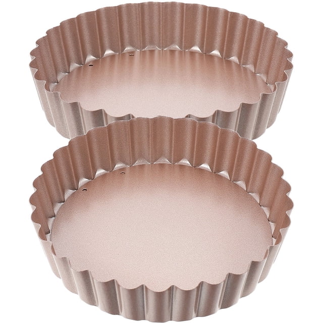 OULII 2Pcs Quiche Baking Dish Set Non Stick Coating Dishwasher Safe Home Use Cooking