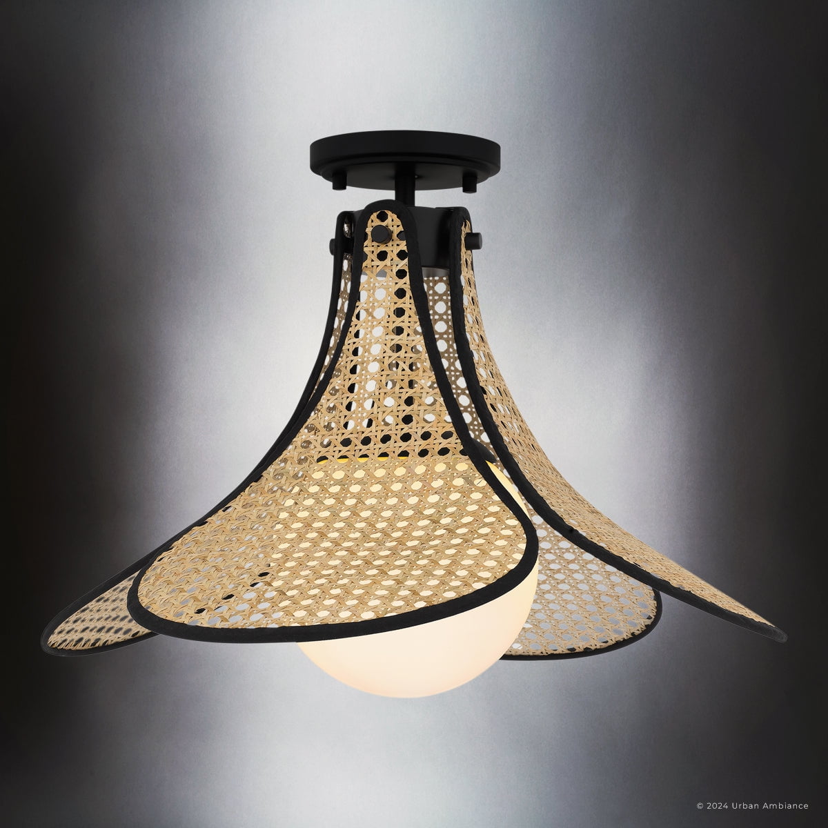 Luxury Bohemian Ceiling Light, Matte Black, UQL5820