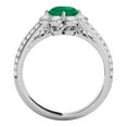 thumbnail image 4 of Aonejewelry 1.25 Ct. Halo Emerald and Diamond Engagement Ring In 14k Solid White Gold, 4 of 4