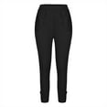 thumbnail image 4 of Diufon High Waist Pants for Women 3/4 Length Slim Legging Pants Summer Solid Color Sports Pants, 4 of 6