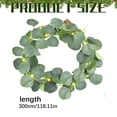 thumbnail image 3 of Eucalyptus Garland with Lights 9.8FT 30 Lights Green Flower Garland Decor, Artificial Faux Eucalyptus Leaves Greenery Vines for Table Runner Wedding Centerpieces Backdrop Decorations, 3 of 6