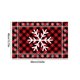 thumbnail image 3 of Puntoco Serie de cuadros navideños Material de terciopelo de cristal Astas Alfombrilla navideña para baño Alfombrilla antideslizante para baño, 3 of 6