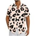 thumbnail image 2 of COSFO Casual Mens Shirts Short Sleeve Collared Leopard Print Tops Button Down Beach Regular Fit Shirts, 2 of 5