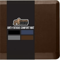 GORILLA GRIP Comfortable Cushioned Kitchen Mats, Waterproof and Stain Resistant Soft Top, 3/4 Inch Thick Ergonomic Standing Desk Anti Fatigue Mat, Foam Supports Ankles and Feet, 20x32, Brown