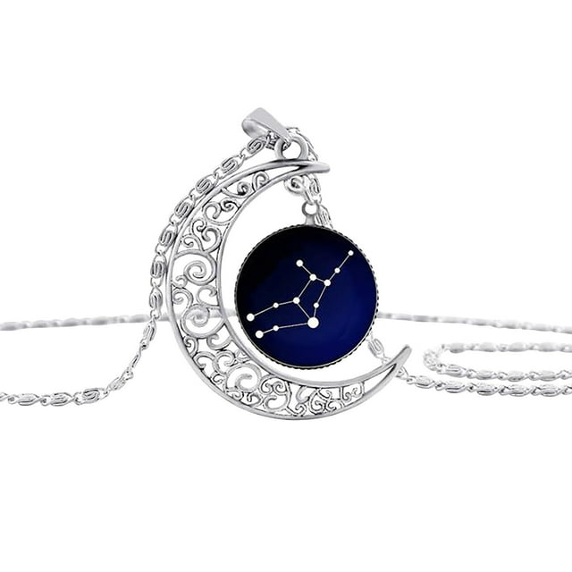 Jusqu'à 65 % de Rabais sur les Colliers SMihono pour Femmes Mode Amoureux Univers 12 Constellations Collier Lune Pendentif