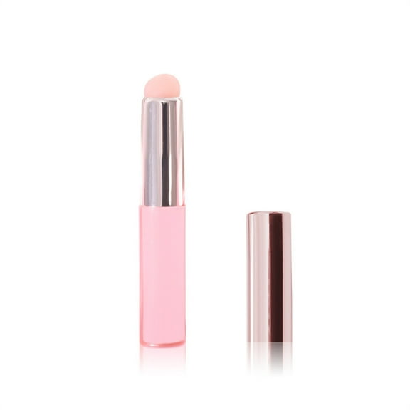 Nail Brush - Reusable Chrome Powder Applicator, Pink Art Pen Silicone Brushes for Pat Ombre Gel and French Nails, Lipstick, Concealer, Eyeshadow