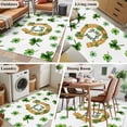 thumbnail image 6 of Saint Patrick's Day Area Rug 4'x6', Horseshoe Green Botanical Clovers Leaf Washable Non-Slip Rugs, Low Pile Large Carpet for Living Room Bedroom Dining Room Kitchen Office Indoor Mat, 6 of 9