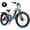 Blue, variant on ESKUTE Electric Bike for Adults, 1500W Motor, 32MPH, 48V 20.8Ah Battery, Up to 80-Mile Range, 26"x4.0" Fat Tires, Step-Thru, Full Suspension, 8-Speed Blue