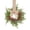 khaki/2PC, variant on Norfolk Pine Mini Christmas Wreaths with Green Velvet Bow for Cabinet Door Window Farmhouse Holiday Decor 2 Pcs 10.6 Inch