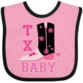 thumbnail image 3 of Inktastic Pink Texas Cowboy Baby Girls Baby Bib, 3 of 4