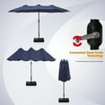 Summit Living 15ft DoubleSided Patio Umbrella with Base Large Outdoor