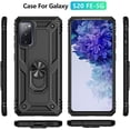 thumbnail image 4 of for Samsung Galaxy S20 FE Case, Samsung S20 FE Case with HD Screen Protector, [Military Grade 16ft. Drop Tested] Ring Shockproof Protective Phone Case for Samsung Galaxy S20 FE,Black, 4 of 7