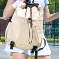 thumbnail image 4 of Drawstring Backpack for Tennis Rackets, Large Beige, 4 of 11