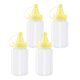 thumbnail image 3 of Botellas pequeñas para apretar, contenedor de almacenamiento de alimentos portátil, botellas para condimentos, 4 Uds. Botella amarilla, 3 of 8