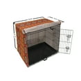 thumbnail image 6 of Orange Dog Crate Cover, Indigenous Cultural Motif Pattern Traditional Borders, Easy to Use Pet Kennel Cover Small Dogs Puppies Kittens, 7 Sizes, Orange Yellow and White, by Ambesonne, 6 of 6