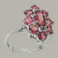 thumbnail image 2 of LBG British Made 9k White Gold Natural Pink Tourmaline Womens Promise Ring - 33 size options - Size 4.5, 2 of 6