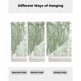 thumbnail image 4 of Sage Green Botanical Swag Valances for Windows, Farmhouse Country Leaves Plant Rod Pocket Sheer Valances for Small Windows, Swag Toppers Light Filtering for Kitchen Living Room 2 Panels 36''x36'', 4 of 6