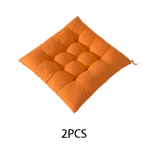 XIBUFE 2026 New 2 Pack Outdoor/Indoor Wicker Patio Seat Cushion Pad with Ties - Weather Resistant,Dining Chair Cushion for Patio,Garden,Balcony,Deck,Porch (16" X 16",Yellow)
