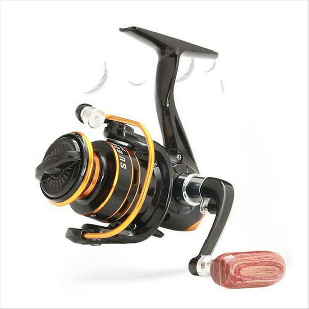 Carrete de Pesca Giratorio Pequeño Serie 800, Bobina de Metal, Arrastre Máximo de 5 Kg, Señuelo de Hielo, Agua Salada y Dulce, Rueda de Pesca Pequeña.