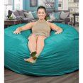 thumbnail image 3 of Ultimate Sack 5ft Foam Filled Washable Suede Covered Bean Bag Chair, Teal, 3 of 8