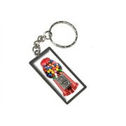 Gumball Machine Metal Rectangle Keychain