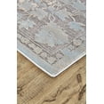thumbnail image 4 of Feizy Prasad Modern Distressed, Blue/Taupe/Ivory, 5' x 8' Area Rug Easy Care Stain Resistant Fade Resistant Vintage Design Carpet for Living Dining Bed Room, 4 of 5