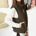 thumbnail image 5 of Quilted Vest for Women Trendy Casual Loose Sleeveless Jackets Outerwear Fall Spring Lightweight Vest with Pocket Winter Clothes for Women Brown L, 5 of 9