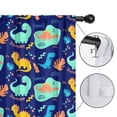 thumbnail image 4 of Blackout Kids Curtains,DarkBlue Cartoon Dinosaurs Pattern Childrens Insulated Curtains Set Of 2,Bedroom Essentials,Toddler Room Decor 52"x84", 4 of 5