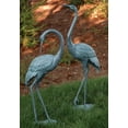 thumbnail image 2 of SPI Cast Aluminum Crane Pair Statues Verdigris Finish, 2 of 3