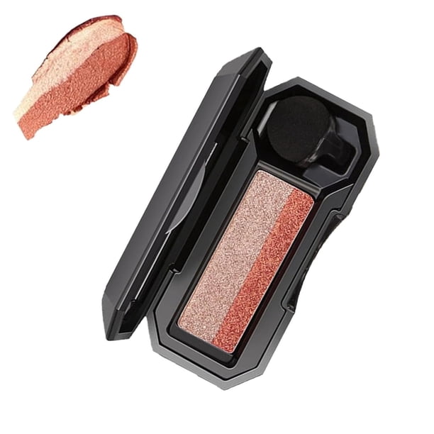 Sombra de ojos portátil de dos tonos, sombra de ojos de dos colores perfecta, sombra de ojos resistente al agua, sombra de ojos de dos colores, paleta de sombras de ojos nude, maquillaje de ojos con b