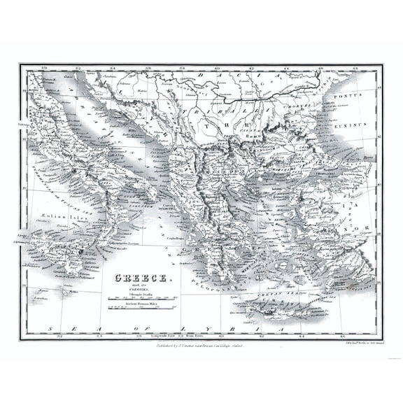Historic Map - Greece Colonies - Oxford 1828 - 29.20 x 23 - Vintage Wall Art
