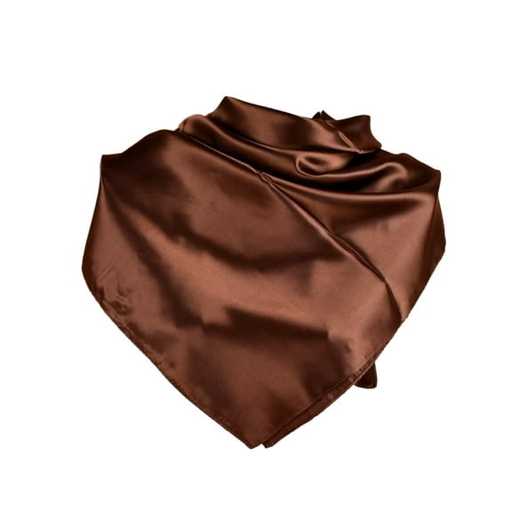 Fgnfyis Head Scarf for Women Fashion Solid Square Headscarf Lightweight Versatile Neck Scarf Hair Bandana Coffee One Size